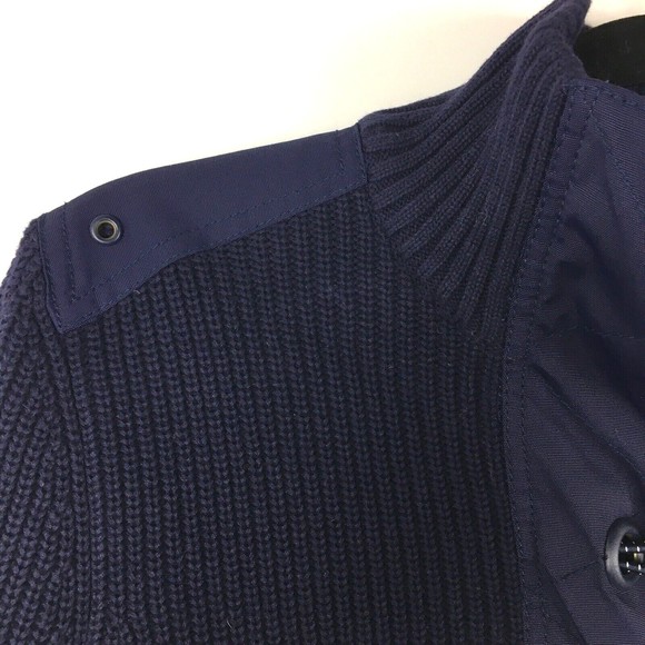 LRL Ralph Lauren Active Womens Navy Ribbed Sweater M Nautical Half Toggle Nwt - Picture 4 of 9